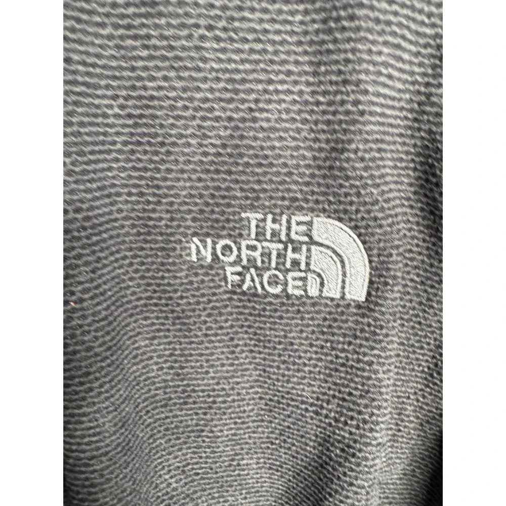 The North Face Mens XXL Gray Textured Fleece 1/4 Zip Pullover Sweater Mock Neck